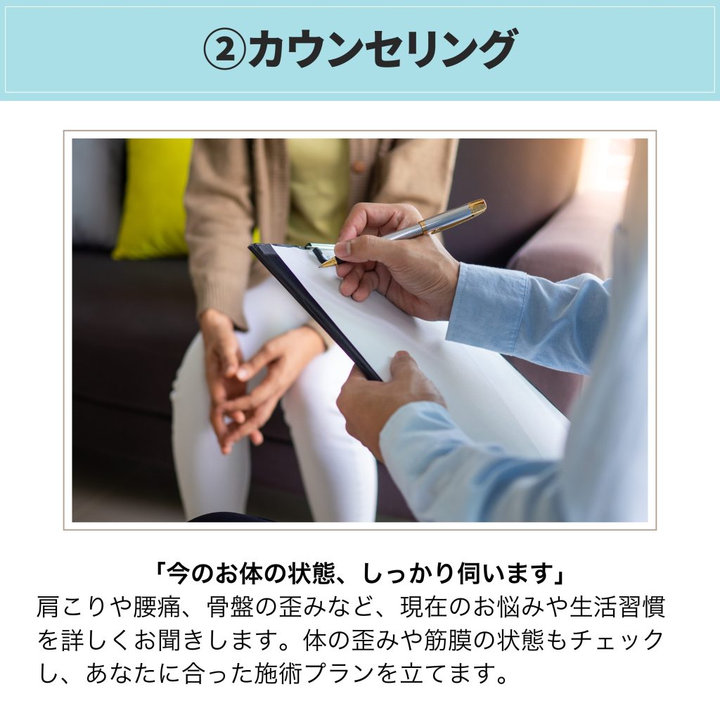 丁寧なカウンセリング